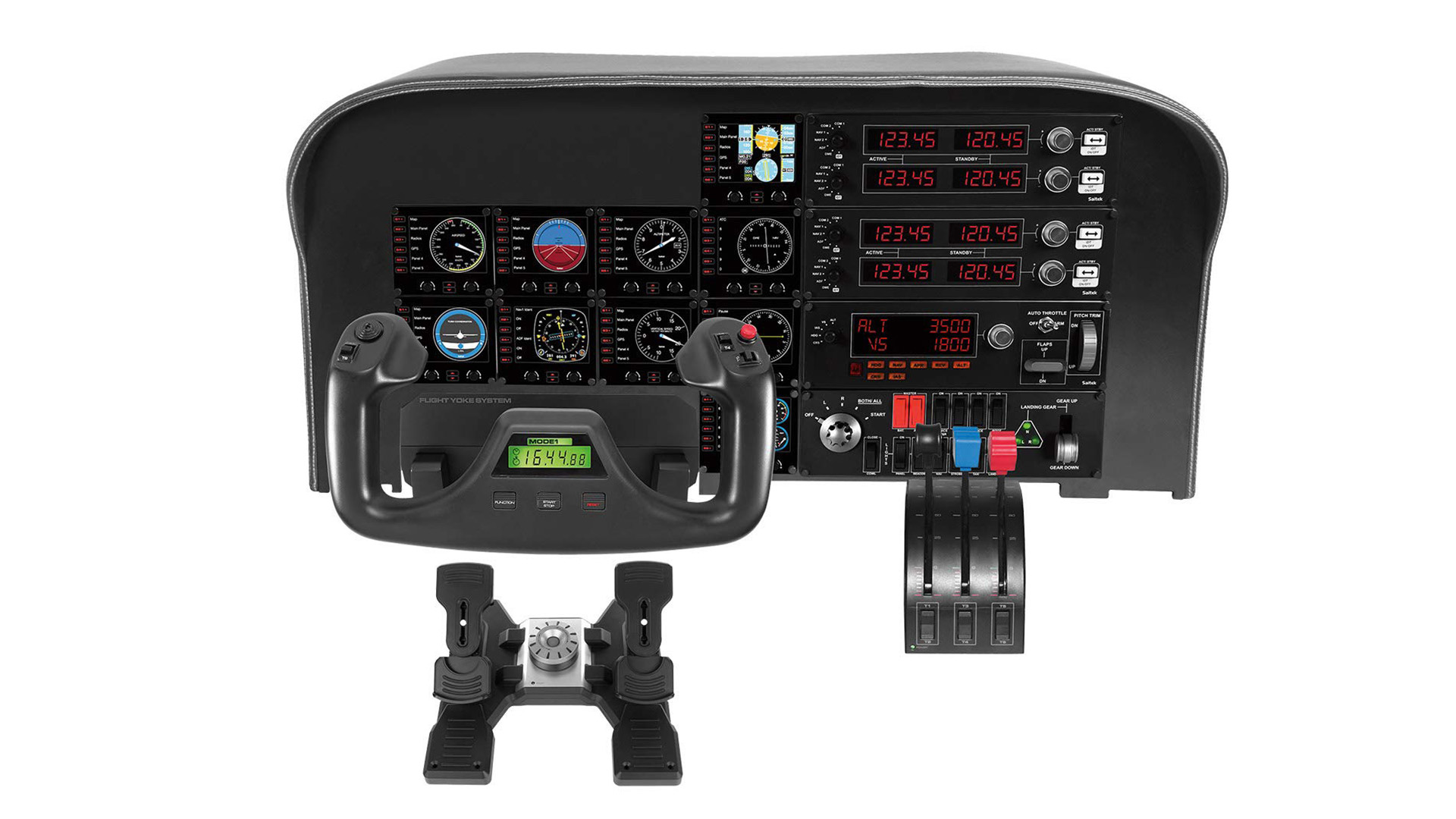 bag Løfte Opdagelse Logitech Flight Yoke System, Switch Panel, & Multi Panel MS Flight  Simulator Review - STG